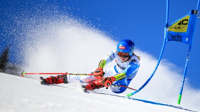 Alpine Ski-WM: Nicht aufzuhalten: Mikaela Shiffrin findet auch im zweiten Riesenslalomlauf die schnellste Linie.