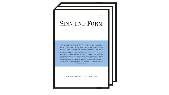 Streit um "Sinn und Form": Aktuelles Cover von "Sinn und Form": Das Erscheinungsbild hat die Zeitschrift seit ihrer Gründung 1949 beibehalten, 1951 kam sie in Obhut der Akademie der Künste der DDR.