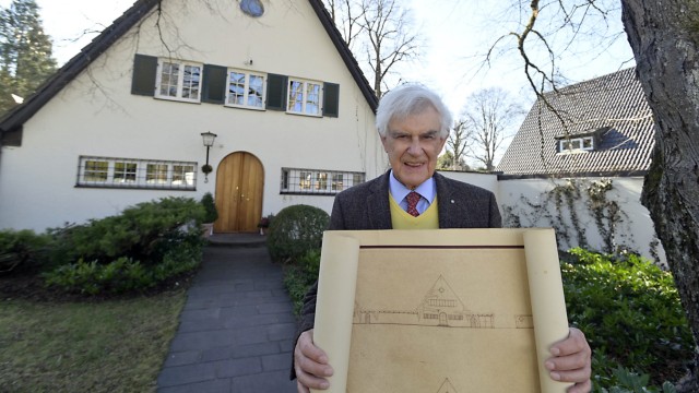 Grünwald: Ernst Holthaus wohnt seit 87 Jahren im Haus Nummer drei.