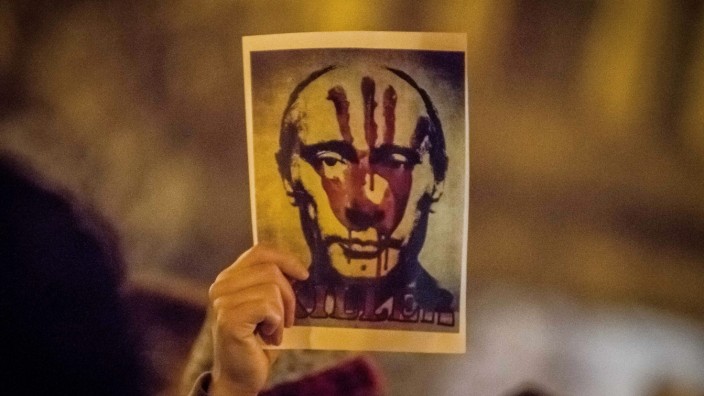 Ein Jahr Ukraine-Krieg: Proteste gab es gegen den Einmarsch Putins in die Ukraine viele, auch in München.