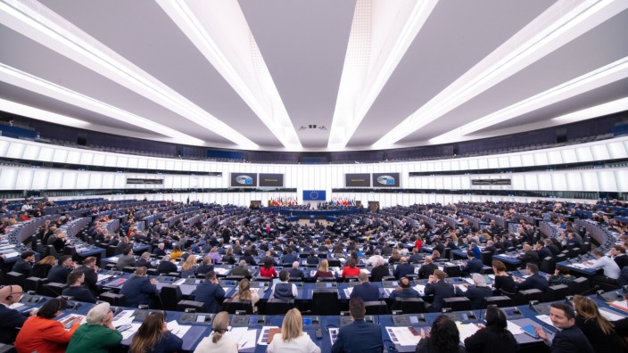 EU-Parlament: EU-Parlamentarier bei einer Plenarsitzung in Straßburg. Der Vorsitzende der China-Delegation Bütikofer will strengere Regeln für deutsche Unternehmen, die in China investieren wollen.