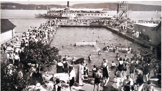 Karlsfeld: Karin Boger schlägt ein Strandbad im Karlsfelder See vor, als Vorbild könnte das einstige Undosa-Bad in Starnberg dienen, hier um 1925.