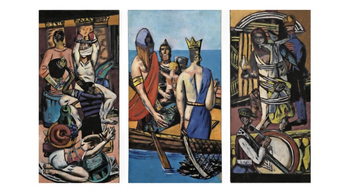Pinakothek der Moderne: Max Beckmanns zwischen 1932 und 1935 entstandenes Triptychon "Departure" gibt der Schau im Münchens Pinakothek der Moderne ihren Titel.