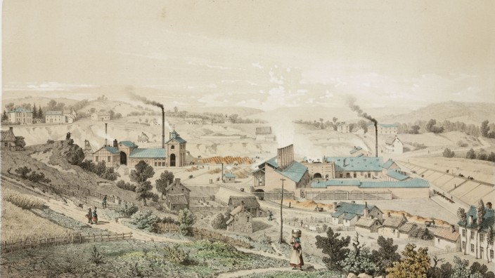 Auf dem heutigen Gebiet von Belgien: Ein Landstrich ohne staatliche Reglementierung: Moresnet in einer Darstellung von 1855.