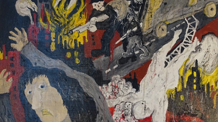 Kultur: Das titelgebende Gemälde zeigt eine verzweifelte Kassandra vor einer Kriegskulisse.