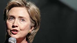 Die demokratische Präsidentschaftsbewerberin Hillary Rodham Clinton, AP