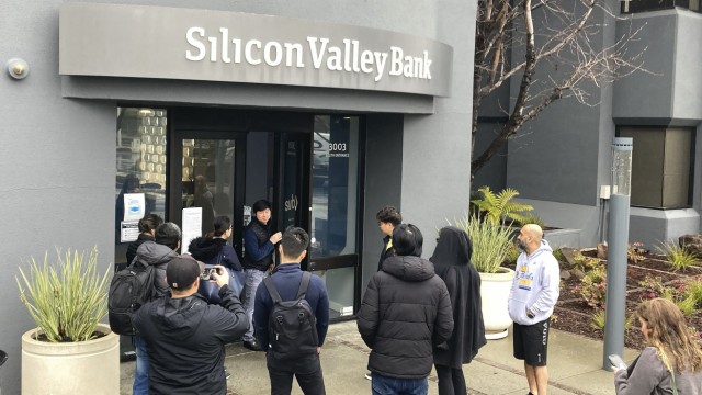 Banking Crisis: A closed branch of Silicon Valley Bank in Santa Clara, California.