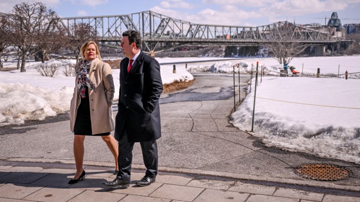 Migration: Nancy Faeser und Hubertus Heil, beide SPD, auf Fortbildungsreise im verschneiten Ottawa.