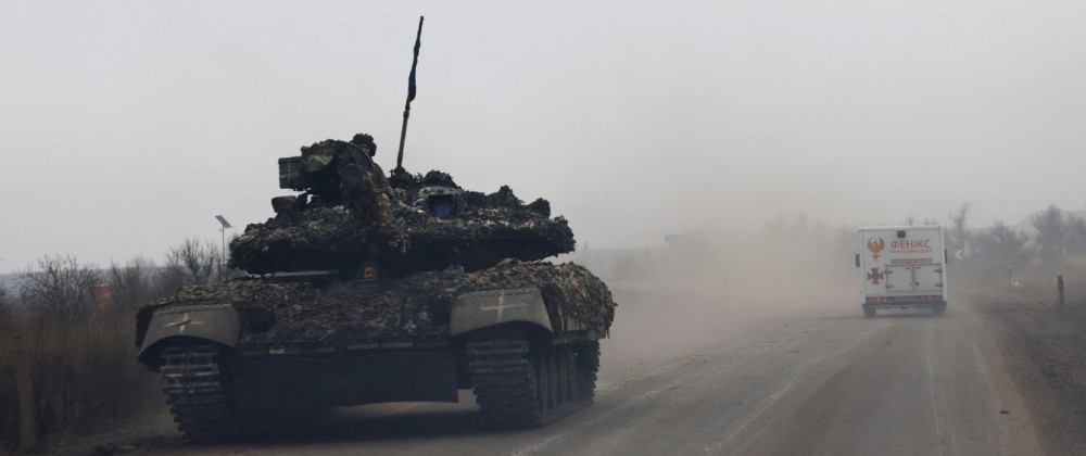 Ein Panzer der ukrainischen Armee in der Region um Bachmut. Die Ukraine braucht dringend weitere Panzer.