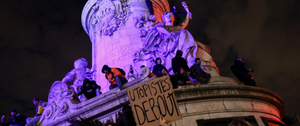 Anti-pension bill protest in Paris