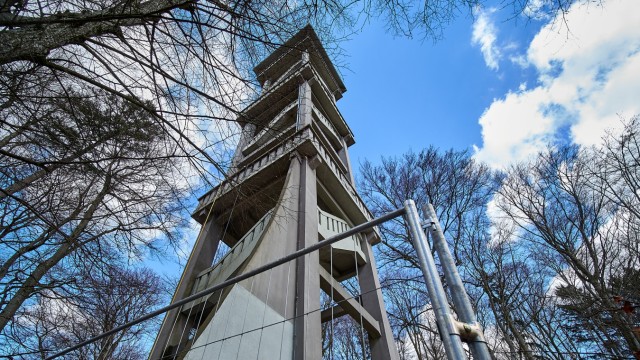Im April: Vorerst bleibt der Zugang zum Turm weiter gesperrt.