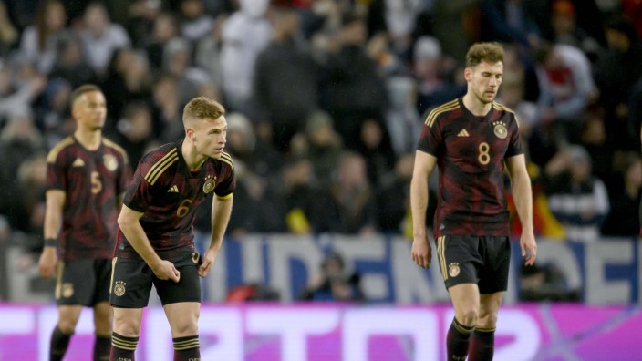 Mittelfeld der DFB-Elf: Standen gegen Belgien neben sich: Joshua Kimmich (l.) und Leon Goretzka.