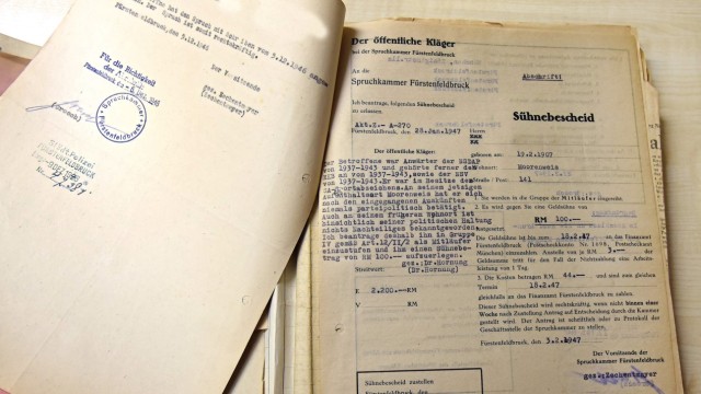 Ortsgedächtnis, Blick in die Archive, Folge 22: 100 Reichsmark Sühne: Gebührenbescheid der Spruchkammer Fürstenfeldbruck.