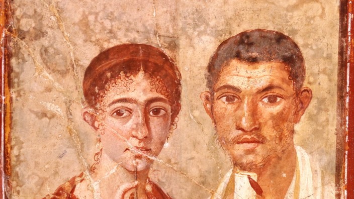 Eugen Ruge: "Pompeji": Ruge zeichnet im Roman ein wenig schmeichelhaftes Bild der Kaiserzeit: Wandmalerei aus Pompeji.