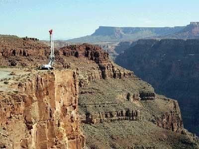 Bauplatz für den Skywalk am Grand Canyon, DestinationGrandCanyonWest