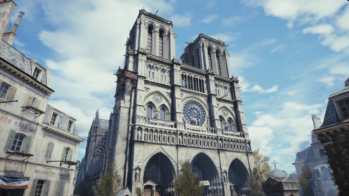 Dritte Ausgabe: Virtuelles Sightseeing: Notre Dame in dem Spiel "Assassin's Creed Unity".