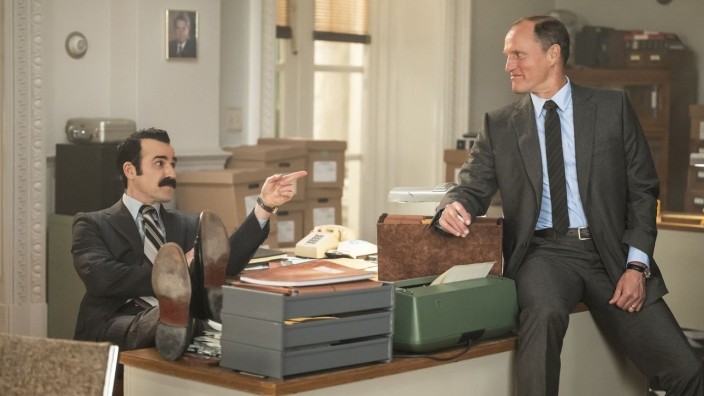 HBO-Serie: In Hochstimmung: Hunt (Woody Harrelson, rechts) und Liddy (Justin Theroux) freuen sich auf die Drecksarbeit.