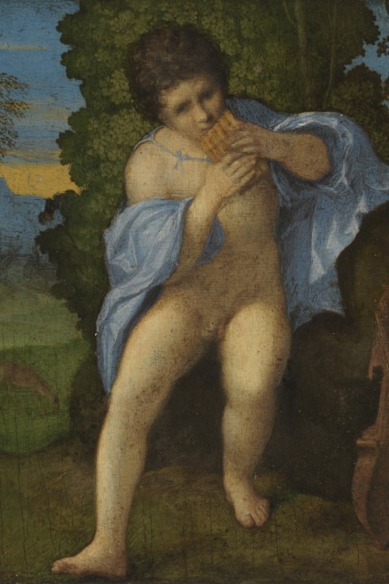 Ausstellungen: Schwelgen in Alten Meistern: Jacopo Palma il Vecchio (zugeschrieben): "Daphnis", um 1513/15 in der Alten Pinakothek.