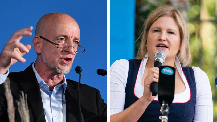 Parteitag der Bayern-AfD: Katrin Ebner-Steiner und Martin Böhm ziehen als Spitzenkandidaten-Duo in die Landtagswahl.