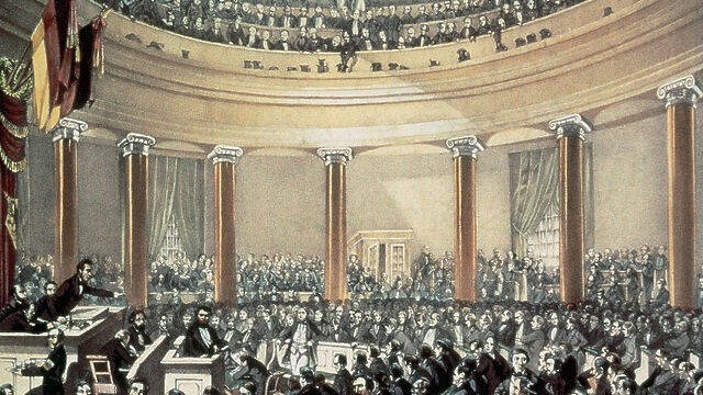 Prantls Blick: 1848 war Leben in der Frankfurter Paulskirche - nicht nur wegen der Herren Abgeordneten, sondern auch wegen der Zuschauerinnen auf der Galerie.