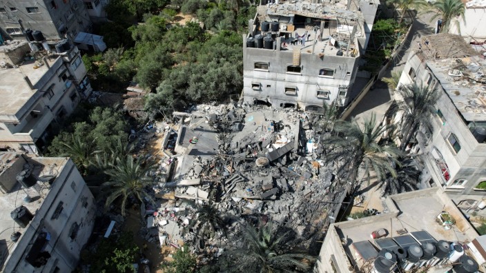 Gaza: Zerstört durch israelische Luftangriffe: ein palästinensisches Gebäude in Gaza .