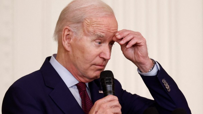 USA: Joe Biden während seiner Ankündigung, dass er seinen Asien-und-Ozeanien-Trip verkürzen wird.
