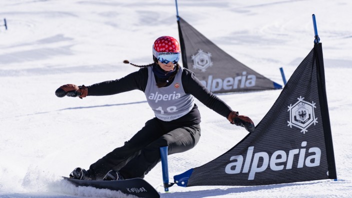 Sport: Michaela Hampe zu Beginn des Jahres beim FIS-Slalom im Schnalstal.
