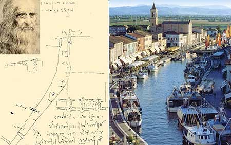 Hafen von Cesenatico nach einem Entwurf von Leonardo da Vinci