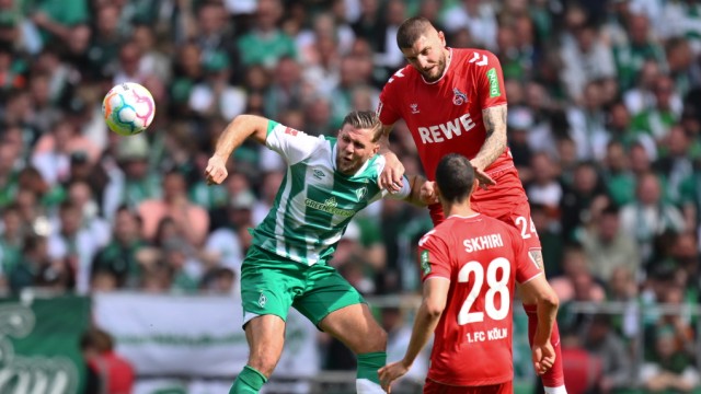 Bundesliga: Without a goal, but back from the start: Werder's Niclas Füllkrug (left) in the draw against Cologne.