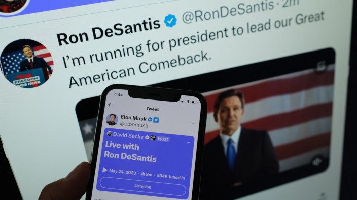 US-Präsidentschaftskandidat DeSantis: Beim offiziellen Startschuss für die Präsidentschaftskandidatur von Ron DeSantis gab es technische Probleme bei Twitter - und anschließend viel Spott.