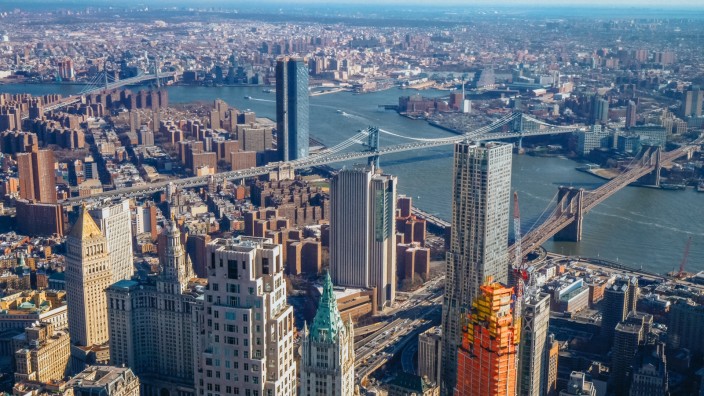 New York: Das Gewicht der Gebäude trägt wohl auch dazu bei, dass New York City um durchschnittlich ein bis zwei Millimeter absinkt.
