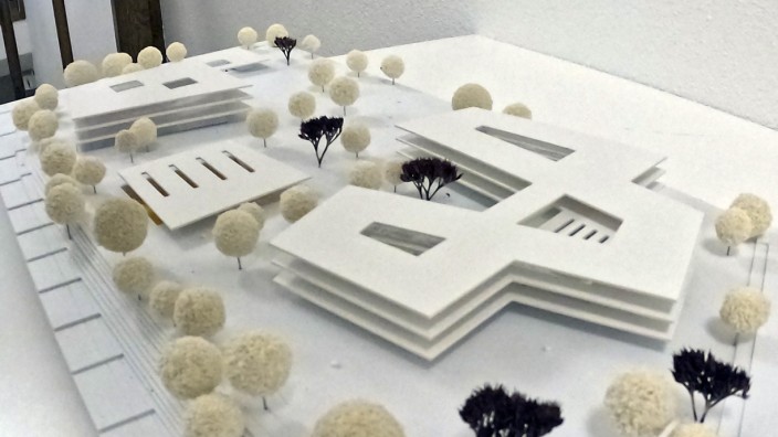 Schulbau-Projekt: Die neue Schule soll nach den Vorstellungen der Augsburger Architekten aus drei Baukörpern bestehen.