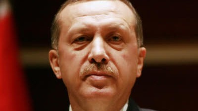 Der türkische Präsident Erdogan: Premier Tayyip Erdogan bei einer Pressekonferenz der AKP in der türkischen Hauptstadt Ankara.