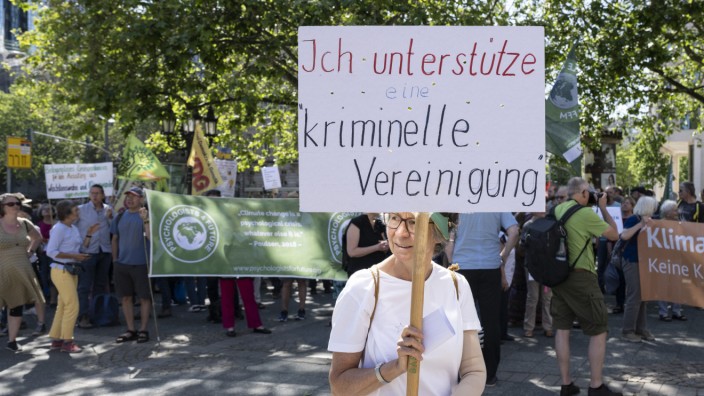 Demokratie: Protest zugunsten des Protests: eine Demonstration Ende Mai in Frankfurt am Main.