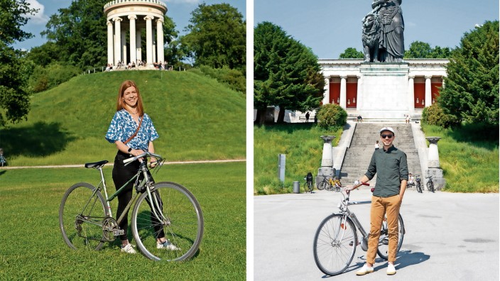SZ-Serie: Rauf aufs Rad: Beim Online-Dating gehört das Fahrrad einfach dazu. Zumindest für Eva Huber und Korbinian Kreutzarek.