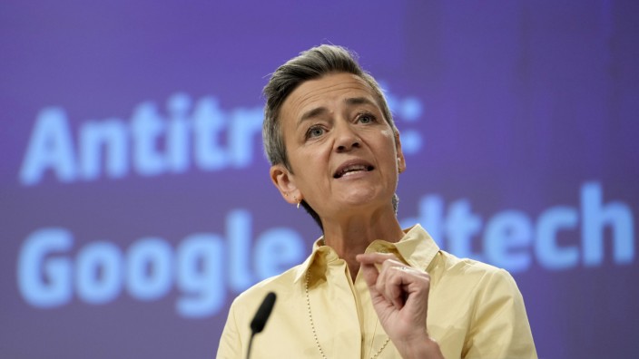 Online-Werbung: Margrethe Vestager, EU-Kommissarin für Wettbewerb und Digitales, sprach am Mittwoch in Brüssel über das Kartellverfahren gegen Google Ad-Tech.