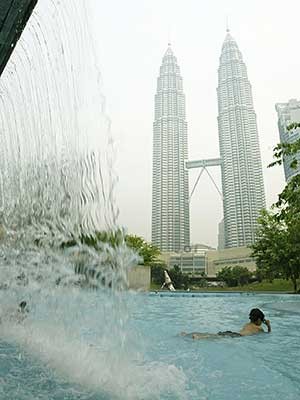 Petronas Towers in Kuala Lumpur, AP