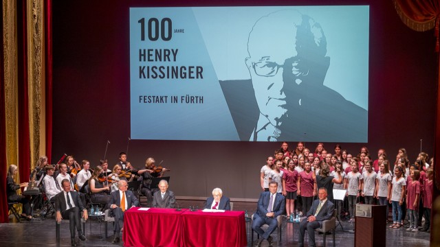 Henry Kissinger: Eine große Bühne wurde Kissinger zu seinem 100. Geburtstag im Juni in Fürth bereitet.