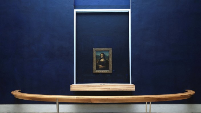 Netzkolumne: Hier noch im Original: Leonardo da Vincis "mona Lisa" im Louvre in Paris.