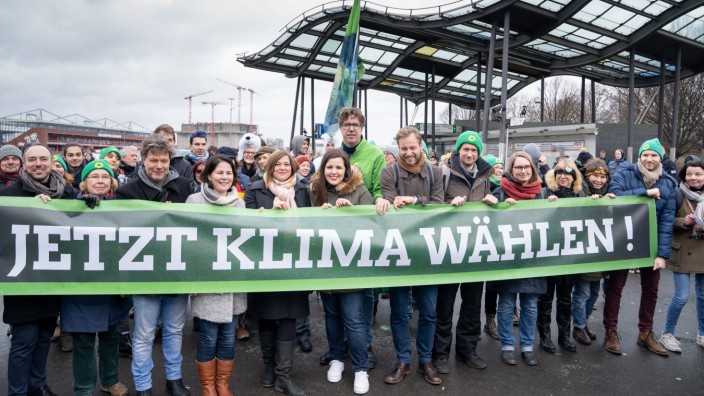 Ampelkoalition: Da war die Welt noch in Ordnung: Grünen-Spitzenpolitiker im Wahlkampf für die Hamburger Bürgerschaft im Februar 2020.