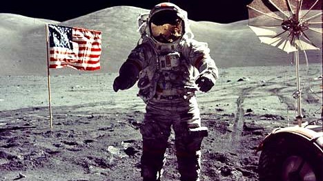 Nasa-Chef Griffin: Astronaut Eugene Cernan 1972 auf dem Mond. Die nächste Mission zum Erdtrabanten soll 2018 stattfinden
