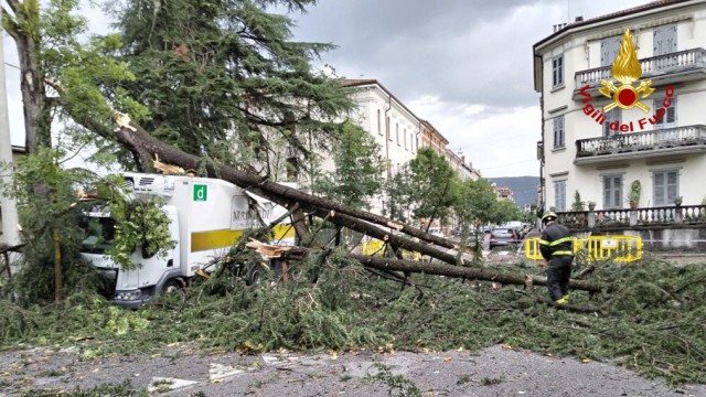 Natural disaster: The Veneto region was also hit by the storm.