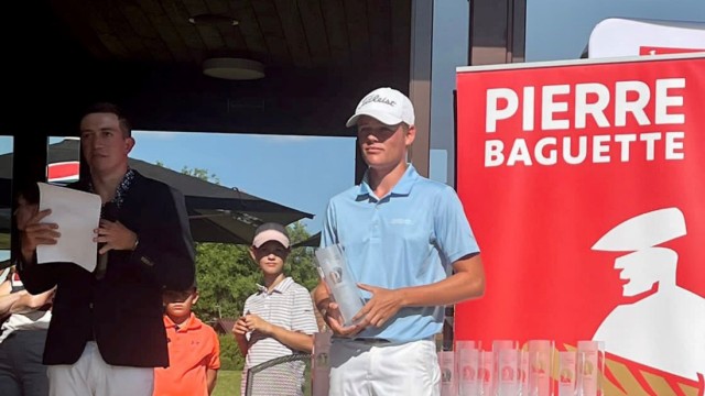 Berufswunsch Golfprofi: Im Juni dieses Jahres gewinnt Leo Böhm sein erstes internationales Turnier in der Slowakei.