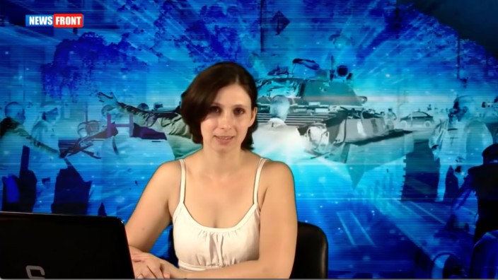 Propaganda im Internet: "Frontlinie" heißt ein Videoformat von "News Front". Propaganda, produziert auf der von Russland annektierten Krim.