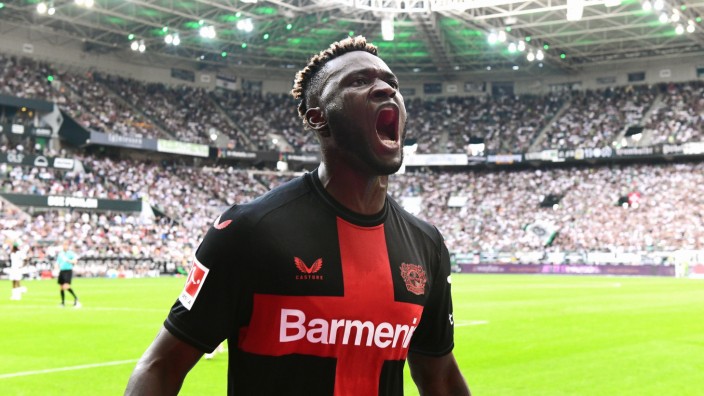 Bayer Leverkusen: Nicht aufzuhalten: Victor Boniface trifft zweimal für Bayer.