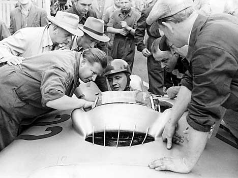 Mercedes W 196 R Reims 1954: Formel-1-Debüt beim Grand Prix von Frankreich. Hans Herrmann
