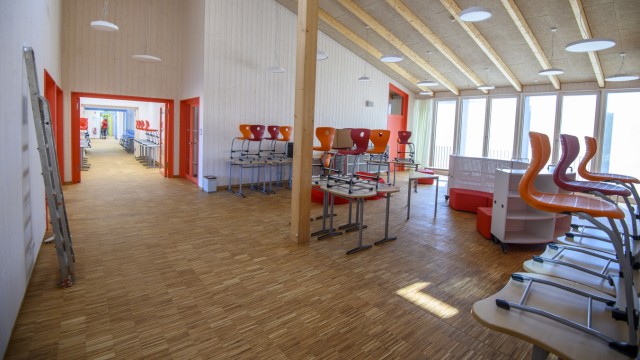 Bildung: Die Räume der jeweiligen Klassenstufen unterscheiden sich farblich.