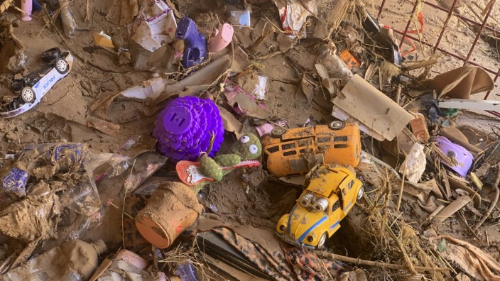 Libyen: Trümmer in Derna nach der Überschwemmung im September 2023