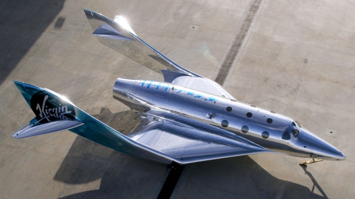 Weltraumtourismus: "VSS Imagine", das zweite Flugzeug von Virgin Galactic, das zahlende Passagiere für eine Stunde ins All bringen kann.