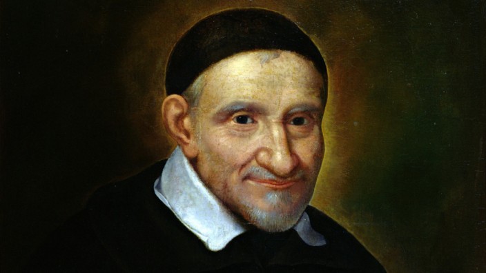 St. Vinzenz Klettham: Vinzenz von Paul, ein zu Lebzeiten entstandenes Portrait des Heiligen des französischen Malers Simon François de Tours.